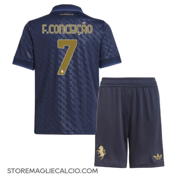 Juventus Francisco Conceicao #7 Maglia Gara Terza Repliche 2024-25 Bambino Maniche Corte